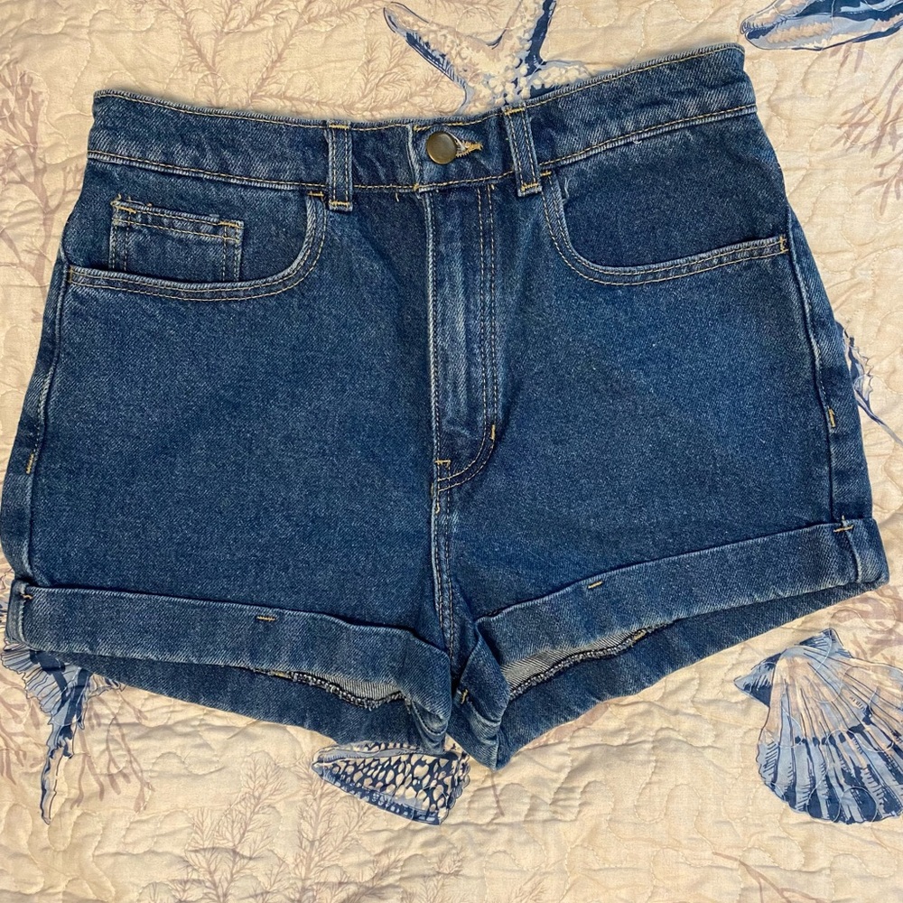 American apparel jean shorts